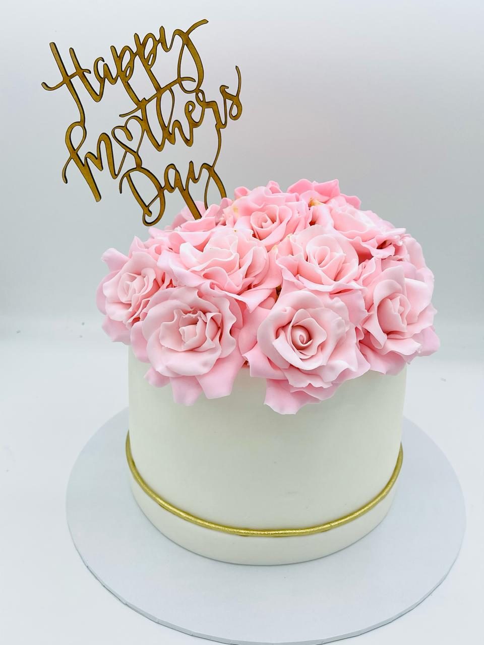 Pink rose cake